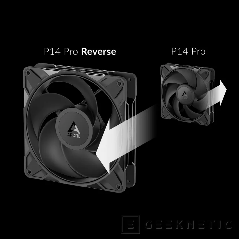 Geeknetic Arctic presenta los P14 Pro Reverse, aspas invertidas con flujo inverso en ventiladores de 140 mm 1