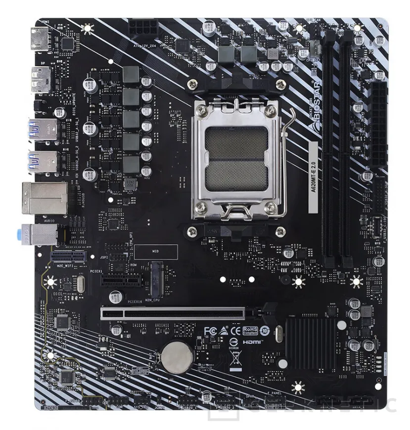 Geeknetic BIOSTAR A620MT-E 2.0 una placa base AM5 con DDR5 y PCIe 4.0 pensada para oficina, HTPC y sistemas integrados 1