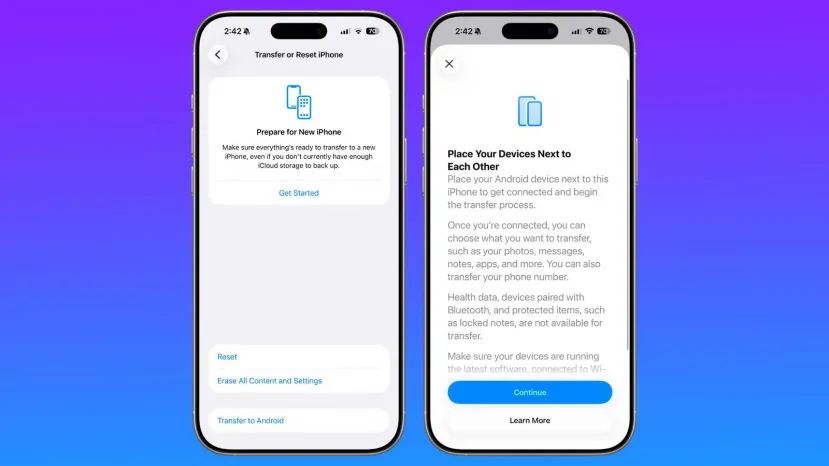 Geeknetic Apple añade en iOS 26.3 la transferencia de datos a dispositivos Android sin necesidad de apps adicionales 1