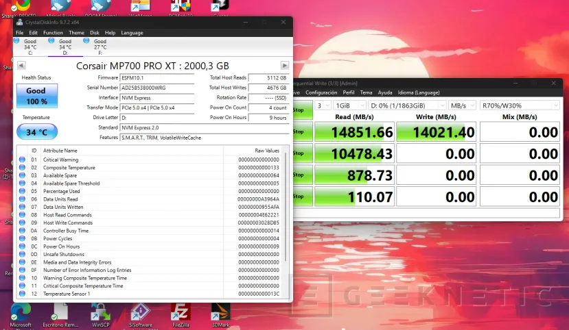 Geeknetic Corsair SSD MP700 PRO XT 2TB Review 11