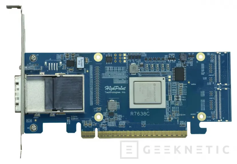 Geeknetic HighPoint presenta Rocket 7634D, la primera tarjeta HIC CDFP externa PCIe Gen 5 independiente del sector 2