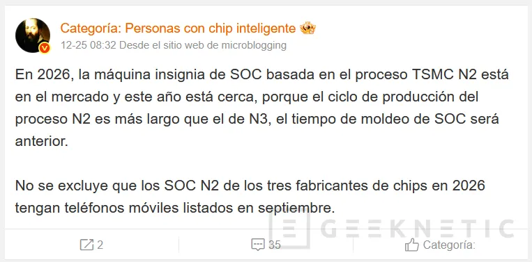 Geeknetic La batalla por los 2 nm se intensifica: Apple, Qualcomm y MediaTek podrían lanzar sus nuevos chips a la vez 1