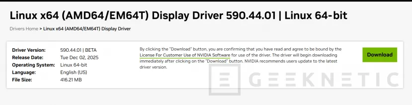 Geeknetic NVIDIA lanza los drivers 590.44.01 para Linux, fin del soporte Game Ready para Maxwell, Pascal y Volta 1