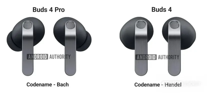 Geeknetic Filtrado el diseño de los Samsung Galaxy Buds 4 y Buds 4 Pro, similar a los actuales y con nueva caja para almacenarlos en plano 1