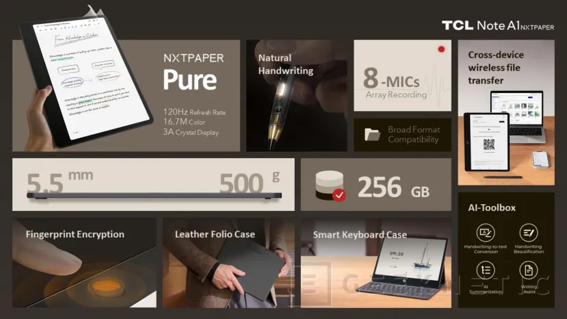 Geeknetic TCL se adelanta al Kindle Scribe a color con la Note A1 NXTPAPER de 11,5 pulgadas a 120 Hz y lápiz de baja latencia con funciones de IA 2
