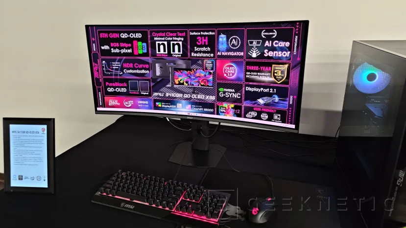 Geeknetic MSI presenta su monitor gaming MPG 341CQR QD-OLED X36 con panel de quinta generación a 360 HZ 1