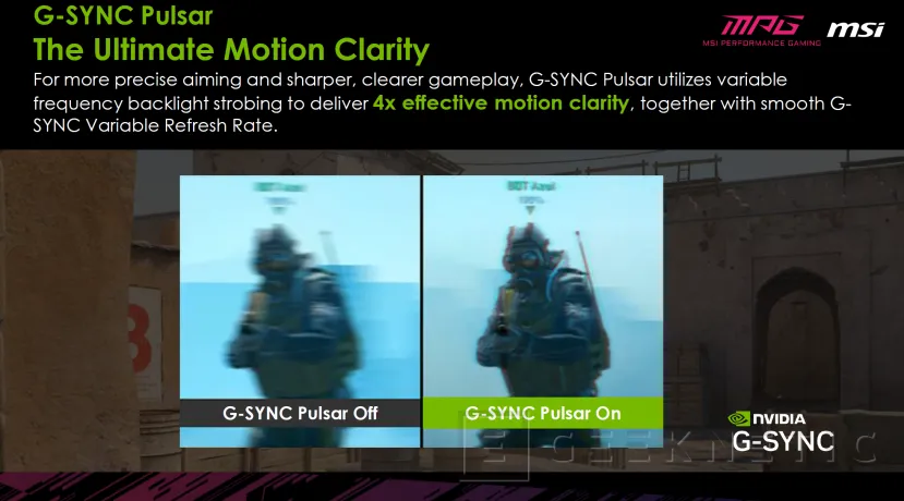 Geeknetic QD-OLED, Modo Dual y NVIDIA G-Sync Pulsar en los nuevos monitores gaming de MSI 4