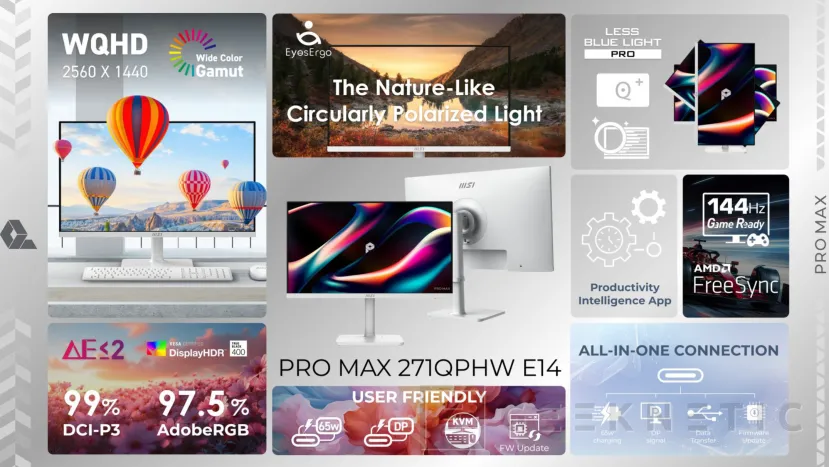 Geeknetic Nuevos monitores MSI Pro Max con compatibilidad y sincronización con dispositivos de Apple 3