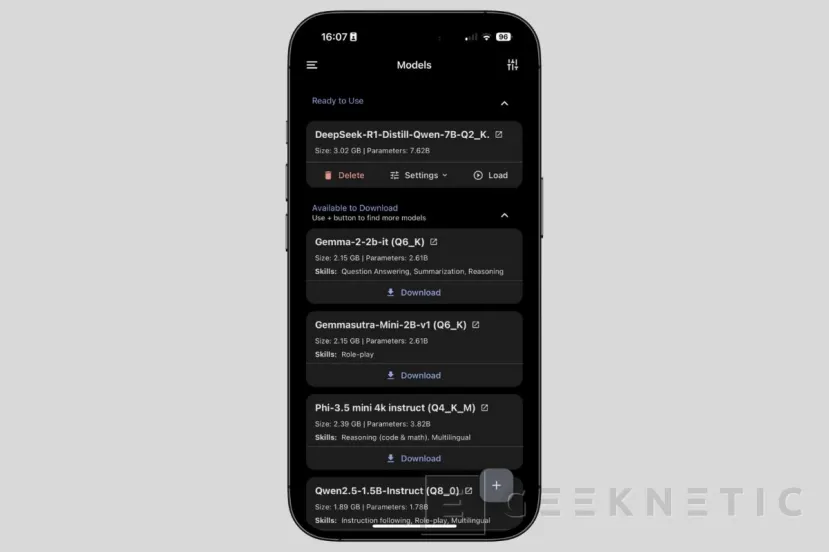 Geeknetic Así puedes instalar una IA como DeepSeek en local en tu iPhone 6