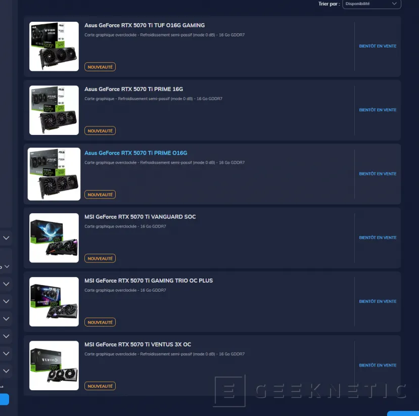 Geeknetic Un vendedor francés confirma el 20 de febrero a las 15:00 para el lanzamiento de las NVIDIA RTX 5070 Ti 2
