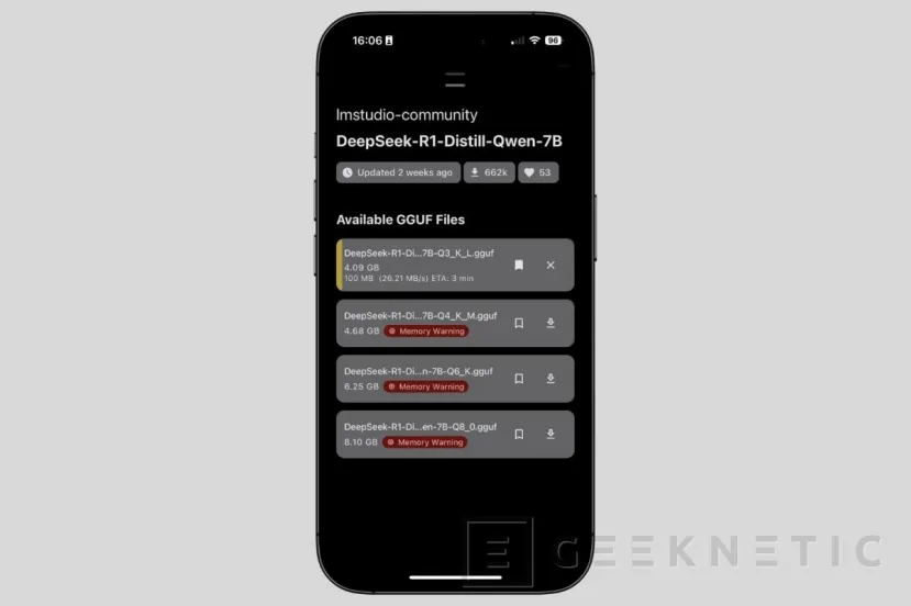 Geeknetic Así puedes instalar una IA como DeepSeek en local en tu iPhone 4