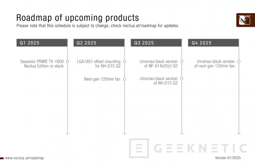 Geeknetic Noctua retrasa todos sus lanzamientos del 2025 1