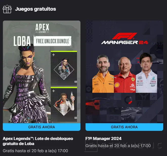 Geeknetic Llévate Gratis F1 Manager 2024 y el pack de Loba para APEX Legends en la Epic Games Store 1