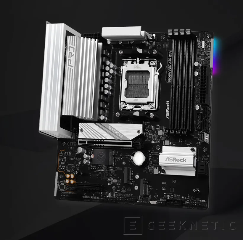 Geeknetic ASRock ha añadido a su catálogo las placas B650M PRO X3D y su edición con WiFi, modelos derivados de las RS 1