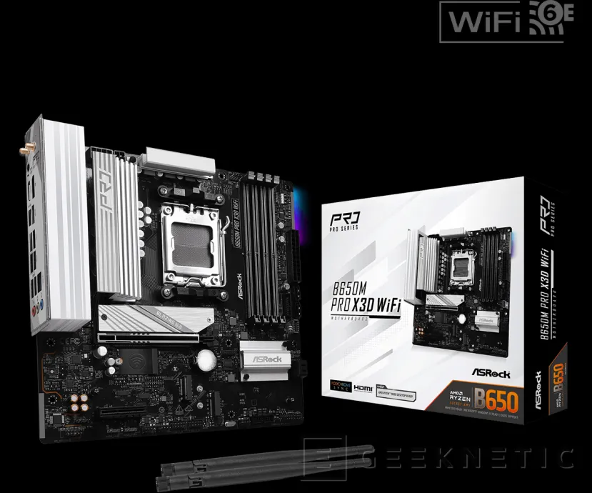Geeknetic ASRock ha añadido a su catálogo las placas B650M PRO X3D y su edición con WiFi, modelos derivados de las RS 2
