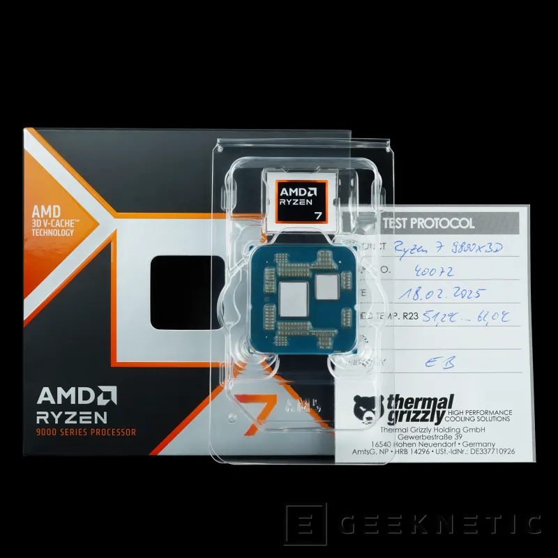 Geeknetic Thermal Grizzly ofrece los AMD Ryzen 7 9800X3D con delid y 2 años de garantía por 712,95 dólares 1
