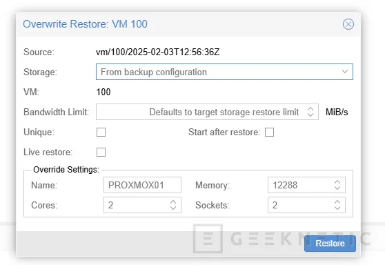 Geeknetic Cómo Instalar y Configurar Proxmox Backup Server (PBS) para mantener los datos de tu empresa a buen recaudo  47