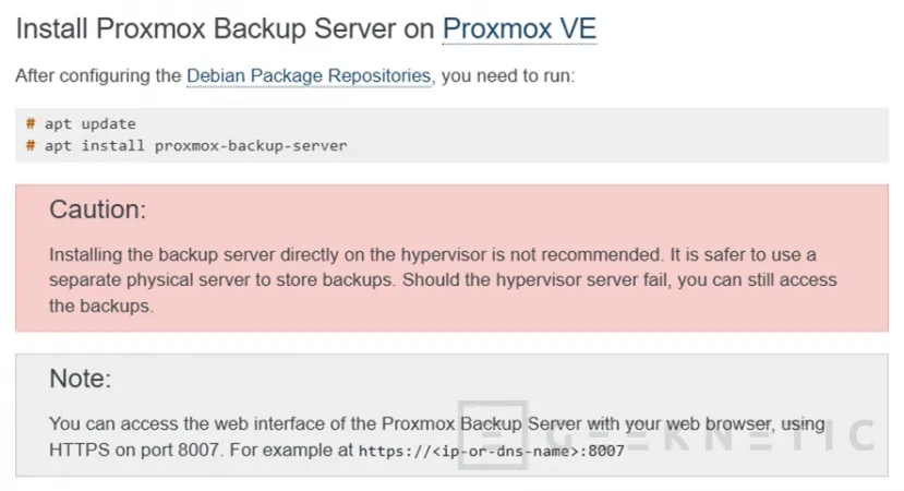 Geeknetic Cómo Instalar y Configurar Proxmox Backup Server (PBS) para mantener los datos de tu empresa a buen recaudo  5