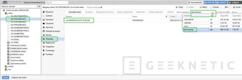 Geeknetic Cómo Instalar y Configurar Proxmox Backup Server (PBS) para mantener los datos de tu empresa a buen recaudo  45