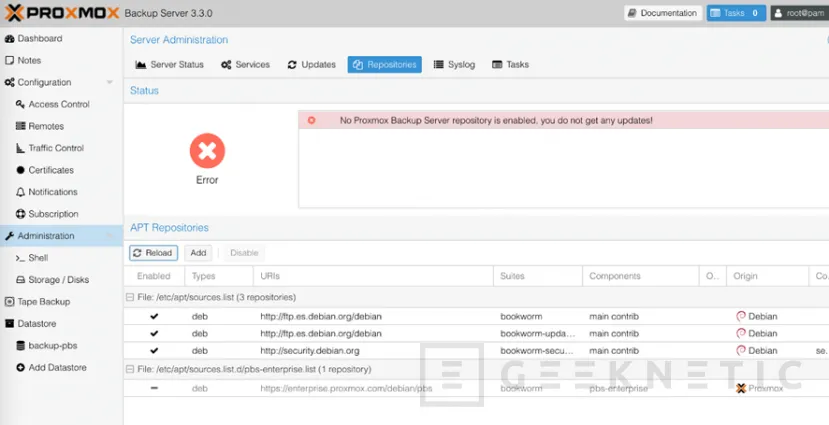 Geeknetic Cómo Instalar y Configurar Proxmox Backup Server (PBS) para mantener los datos de tu empresa a buen recaudo  16