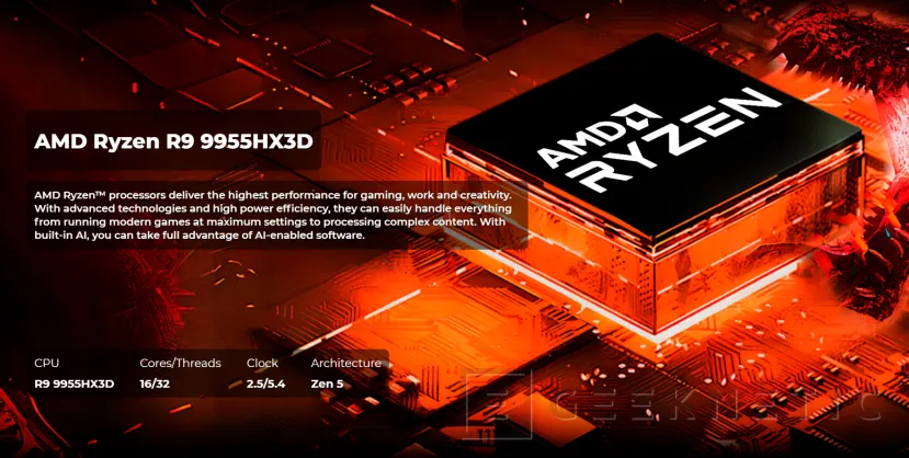 Geeknetic Los portátiles con los AMD Ryzen 9 9955HX3D estarán disponibles a finales de marzo o principios de abril 2