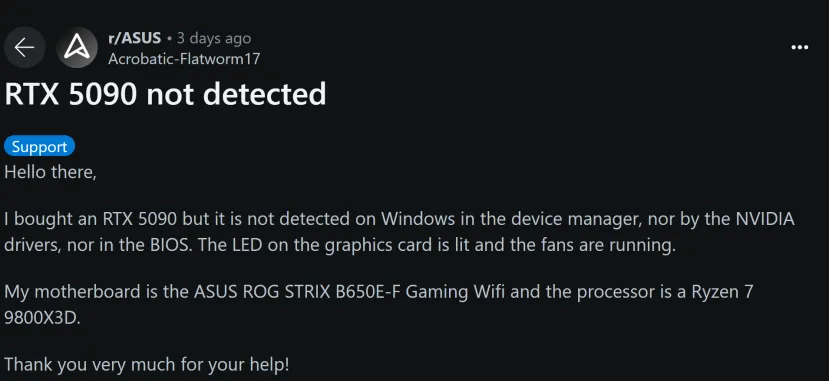 Geeknetic Algunos usuarios han reportado problemas con sus RTX 5090 de pantalla negra después de actualizar los drivers 1