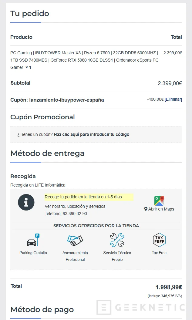 Geeknetic Llévate un PC completo iBUYPOWER con la NVIDIA RTX 5080 por 1999 euros 1
