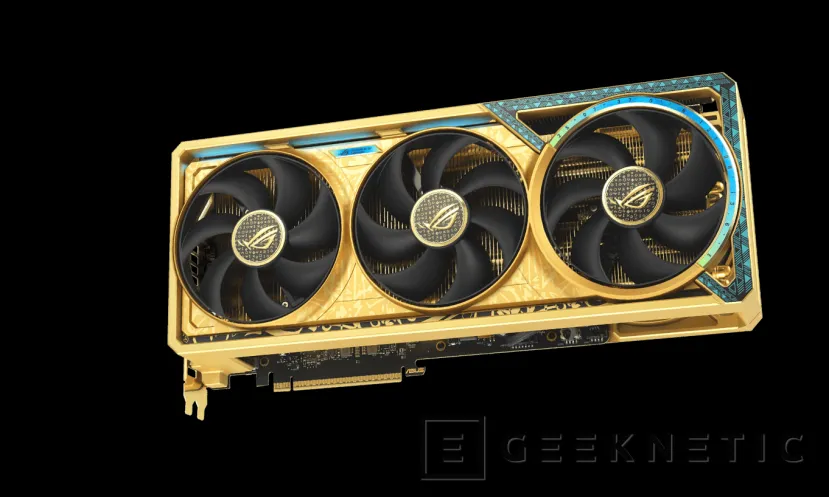 Geeknetic ASUS ha presentado la ROG Strix 5090 Astral Dhahab, una edición especial de color dorado inspirada en oriente 3