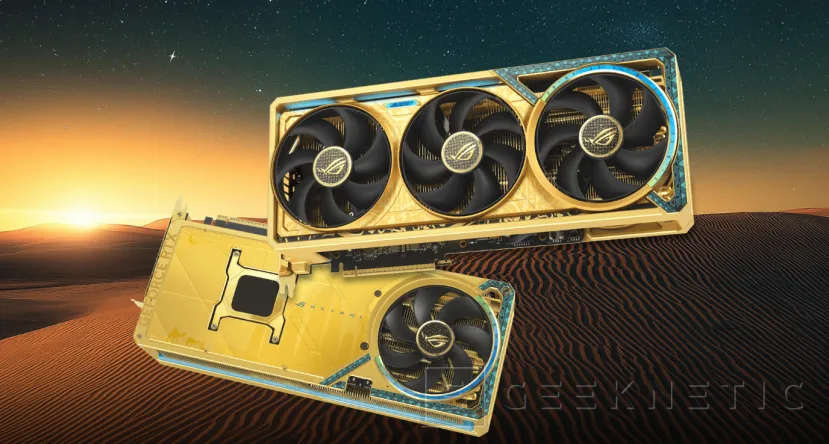 Geeknetic ASUS ha presentado la ROG Strix 5090 Astral Dhahab, una edición especial de color dorado inspirada en oriente 1