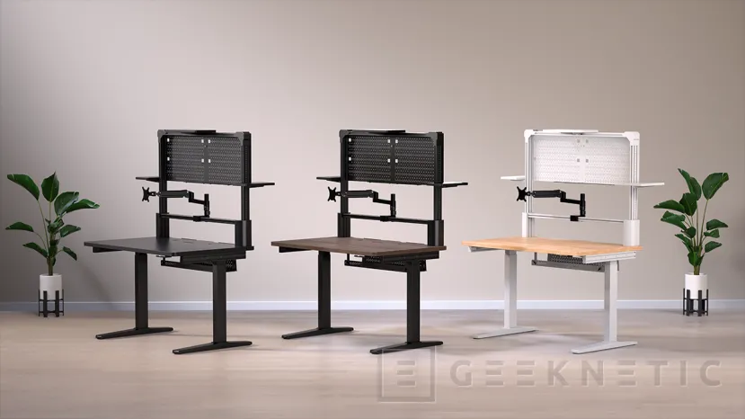 Geeknetic Corsair ha lanzado el nuevo escritorio Platform:4 con opciones de altura fija o elevable y brazo con railes incorporado para monitor y accesorios 2