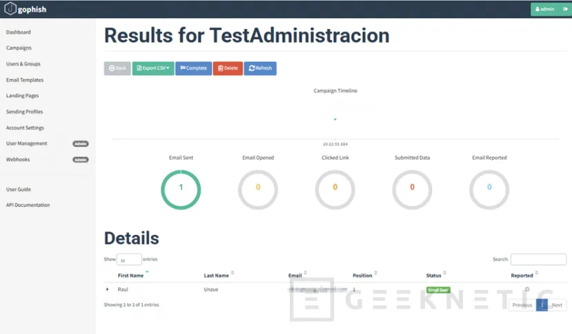 Geeknetic Valida la Seguridad de tu Empresa con Phishing Simulado usando GoPhish 31