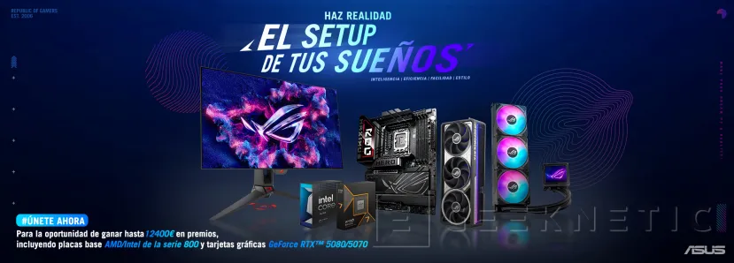 Geeknetic Hasta 12.400 euros en premios está sorteando ASUS solo por realizar algunas tareas en Gleam 2