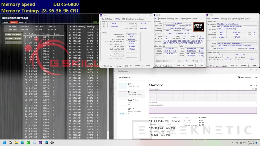 Geeknetic G.Skill lanza nuevas memorias con hasta 192 GB, velocidades de hasta 8.000 MT/s y latencia de solo CL26 3