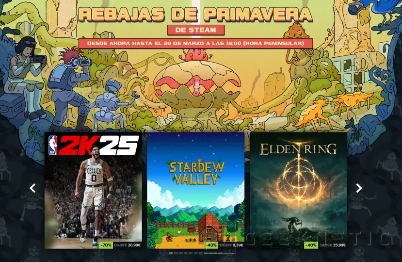 Geeknetic Comienzan las rebajas de primavera de Steam con descuentos en juegos de hasta el 95% 1