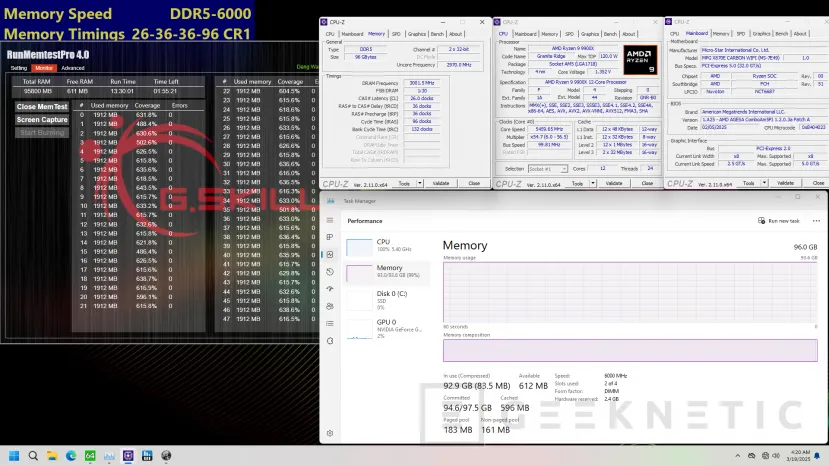 Geeknetic G.Skill anuncia nuevos kits con latencia reducida de 96 GB a 6.000 MT/s y CL26 1