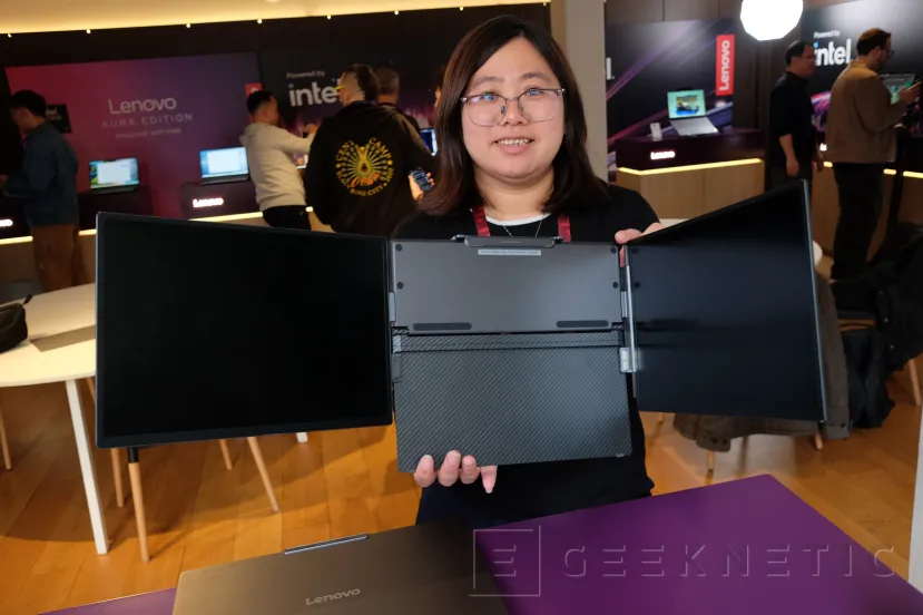 Geeknetic Lenovo Magic Bay Dual Display: Dos monitores externos para acoplar magnéticamente al portátil 2