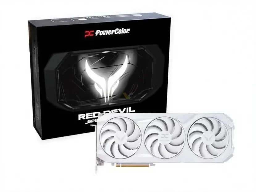 Geeknetic Se deja ver la AMD PowerColor Radeon Red Devil Spectral White Edition completamente en blanco 1
