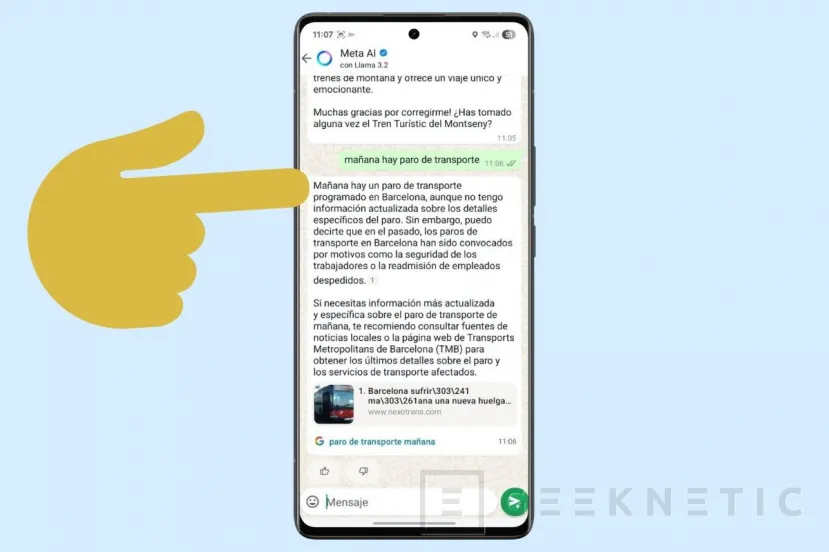 Geeknetic Cómo Usar Meta AI en Whatsapp 7