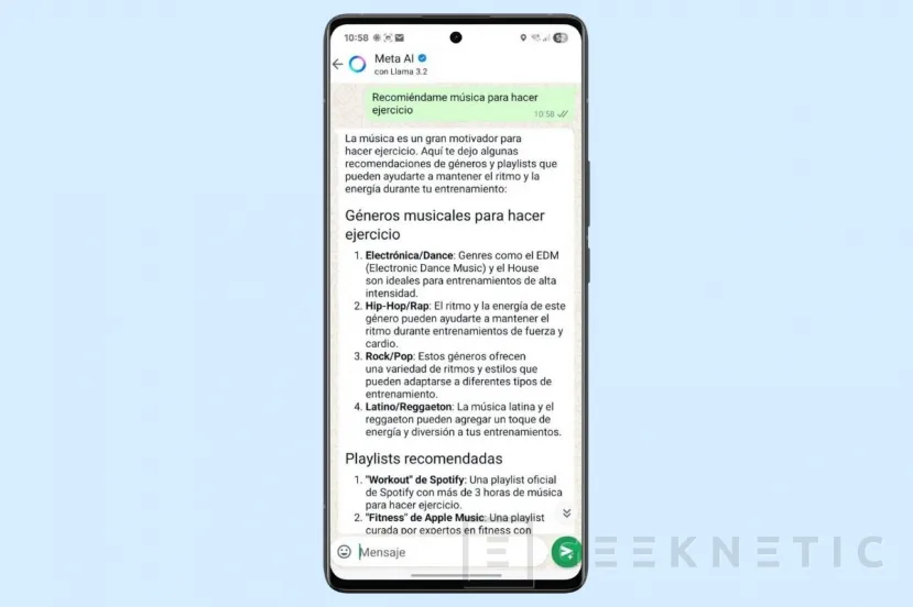 Geeknetic Cómo Usar Meta AI en Whatsapp 4