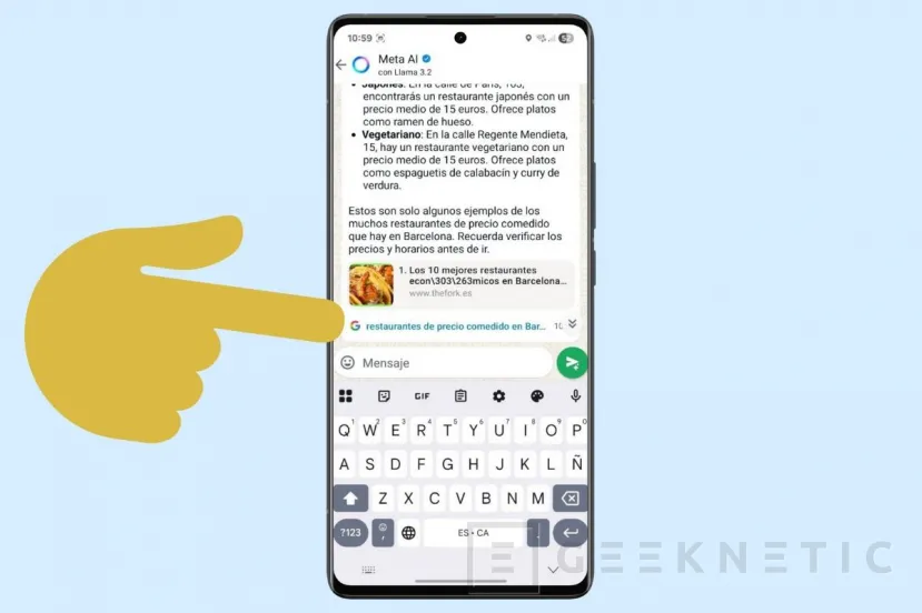 Geeknetic Cómo Usar Meta AI en Whatsapp 5