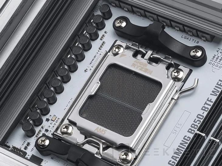 Geeknetic ASUS anuncia su primera placa con chipset B850 para AM5, con conectores ocultos y conector de 600 W para gráficas 1