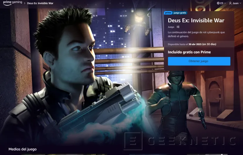 Geeknetic Llévate 13 nuevos juegos Gratis con Amazon Prime Gaming, Wolfenstein: The Old Blood, Deux Ex: Invisible War y más 1