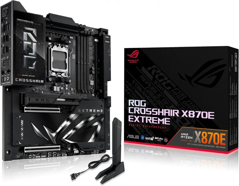 Geeknetic La placa ASUS ROG Crosshair X870E Extreme se deja ver en imágenes, con una gran pantalla y WiFi 7 1