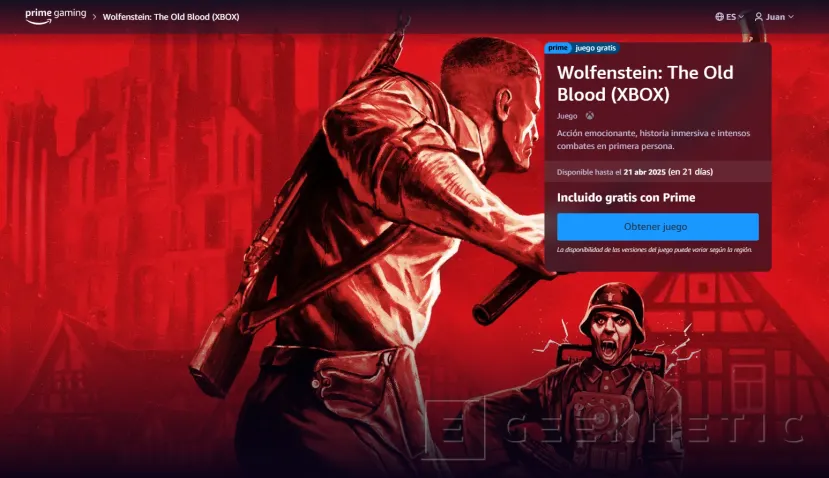Geeknetic Llévate 13 nuevos juegos Gratis con Amazon Prime Gaming, Wolfenstein: The Old Blood, Deux Ex: Invisible War y más 2