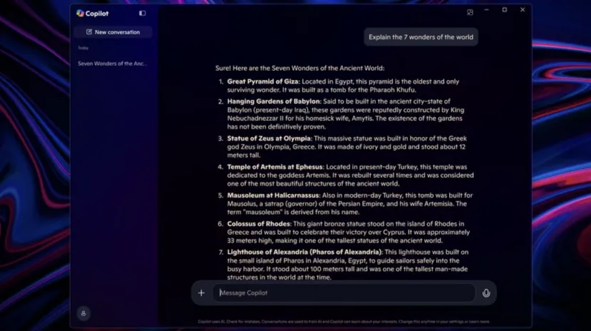 Geeknetic Microsoft ya prueba la integración de Copilot en app nativa de Windows 1