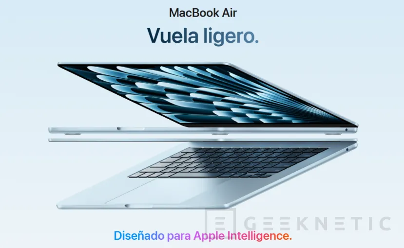 Geeknetic Los nuevos MacBook Air con el Apple M4 ofrecen hasta 18 horas de batería, Apple Intelligence y vienen con el nuevo color azul cielo 1