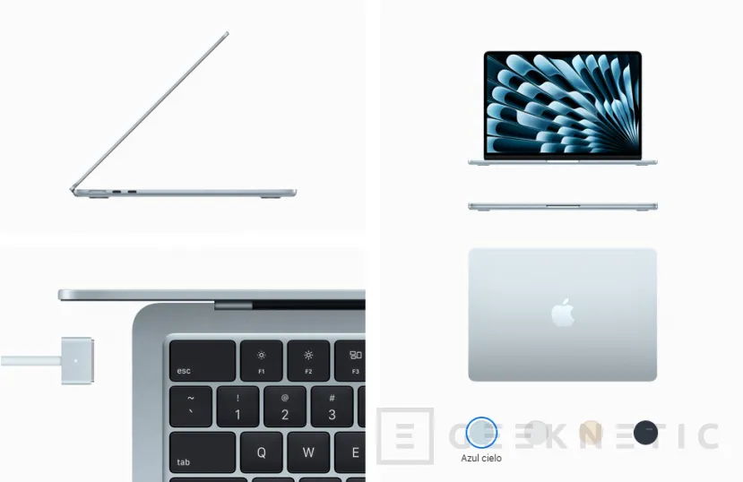 Geeknetic Los nuevos MacBook Air con el Apple M4 ofrecen hasta 18 horas de batería, Apple Intelligence y vienen con el nuevo color azul cielo 2