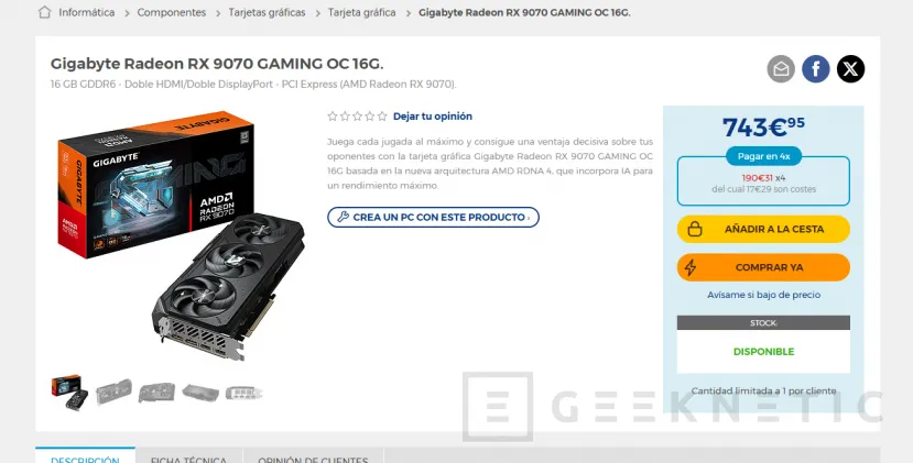 Geeknetic Las AMD Radeon RX 9070 Series también subirán su precio por encima del recomendado después de agotar las primeras unidades 1