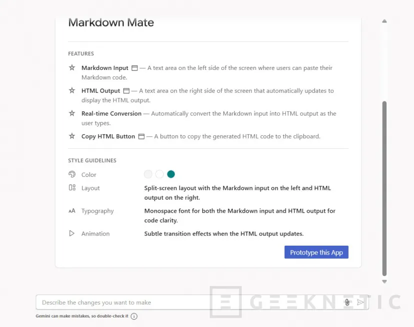Geeknetic Cómo crear aplicaciones usando la IA de Google Firebase Studio 2