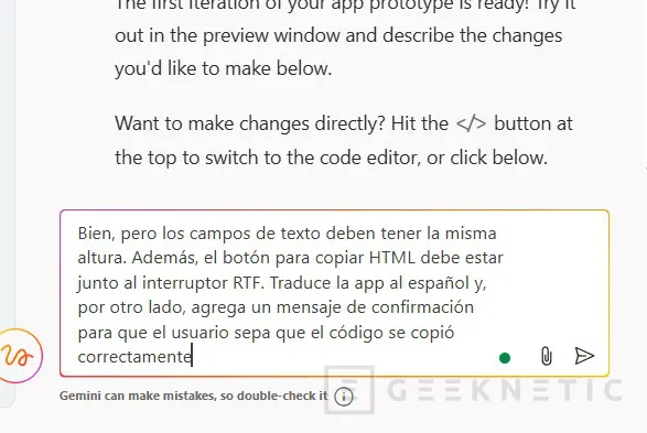 Geeknetic Cómo crear aplicaciones usando la IA de Google Firebase Studio 6